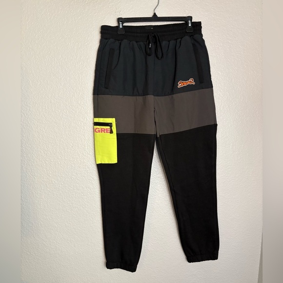 Le Tigre Black & Gray Palmer Sweatpant Jogger Black Size Large - Picture 1 of 4